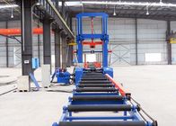 हाइड्रोलिक एच बीम उत्पादन लाइन स्वचालित केंद्र 2500 मिमी वेब ऊंचाई 9.5 किलोवाट इनपुट