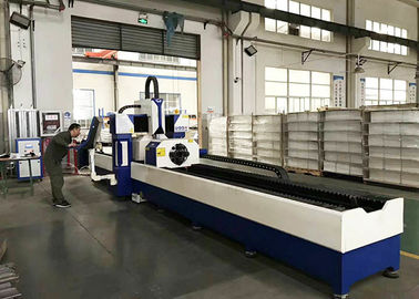 स्वचालित सीएनसी पाइप काटने की मशीन स्टेनलेस स्टील धातु फाइबर लेजर 380V / 50 हर्ट्ज